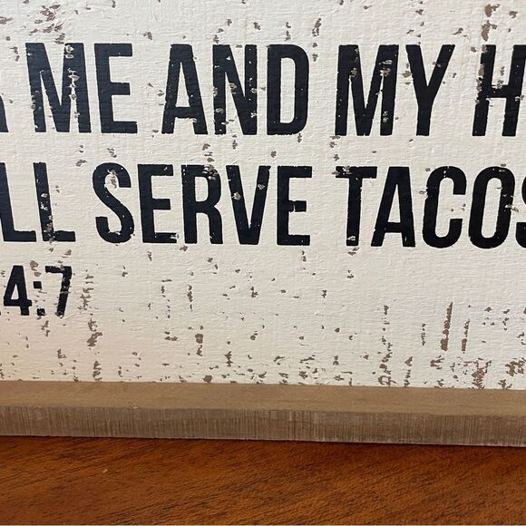 Rustic Brown and White Wall Sign - Picture 4 of 11